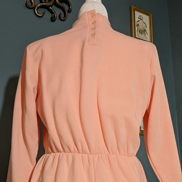 Alicia Soft Peach Sweatshirt Dress