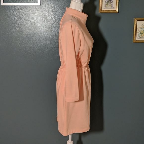 Alicia Soft Peach Sweatshirt Dress