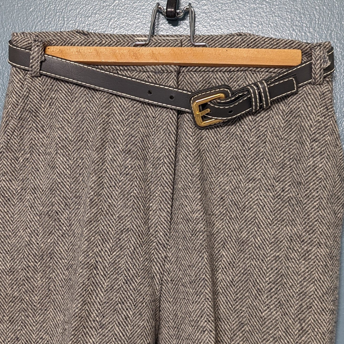 JH Collectibles Herringbone Wool Culottes