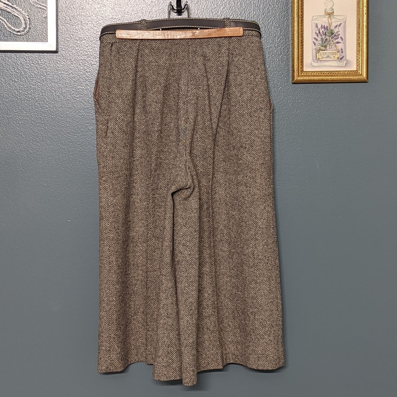 JH Collectibles Herringbone Wool Culottes