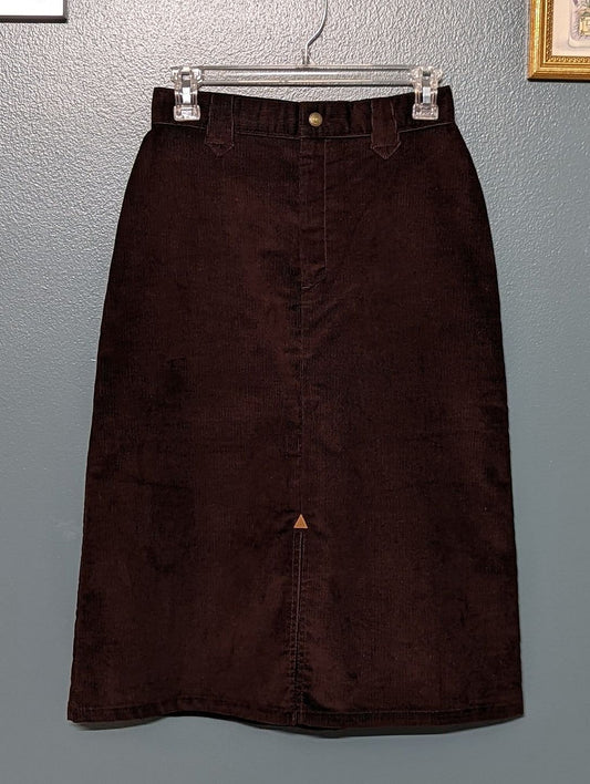 1981 Small e Levi's Corduroy Skirt