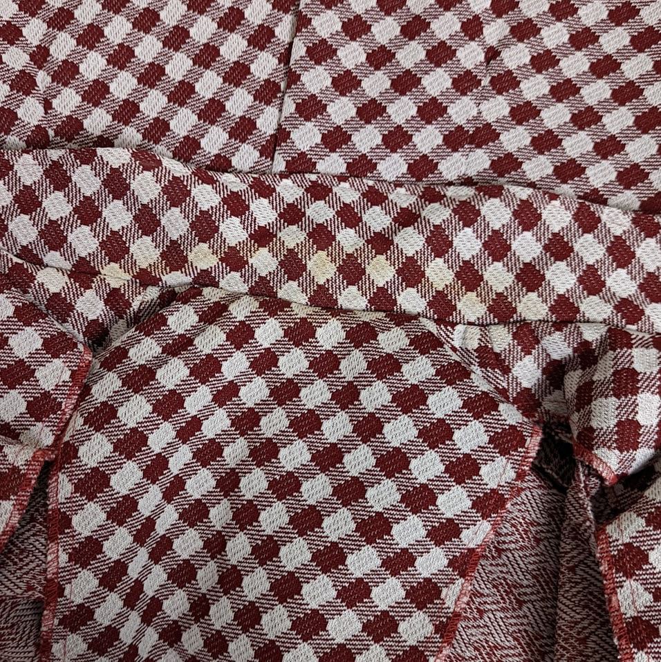 1970s Junior Way Brick and Cream Shepherd's Check Leisure Suit