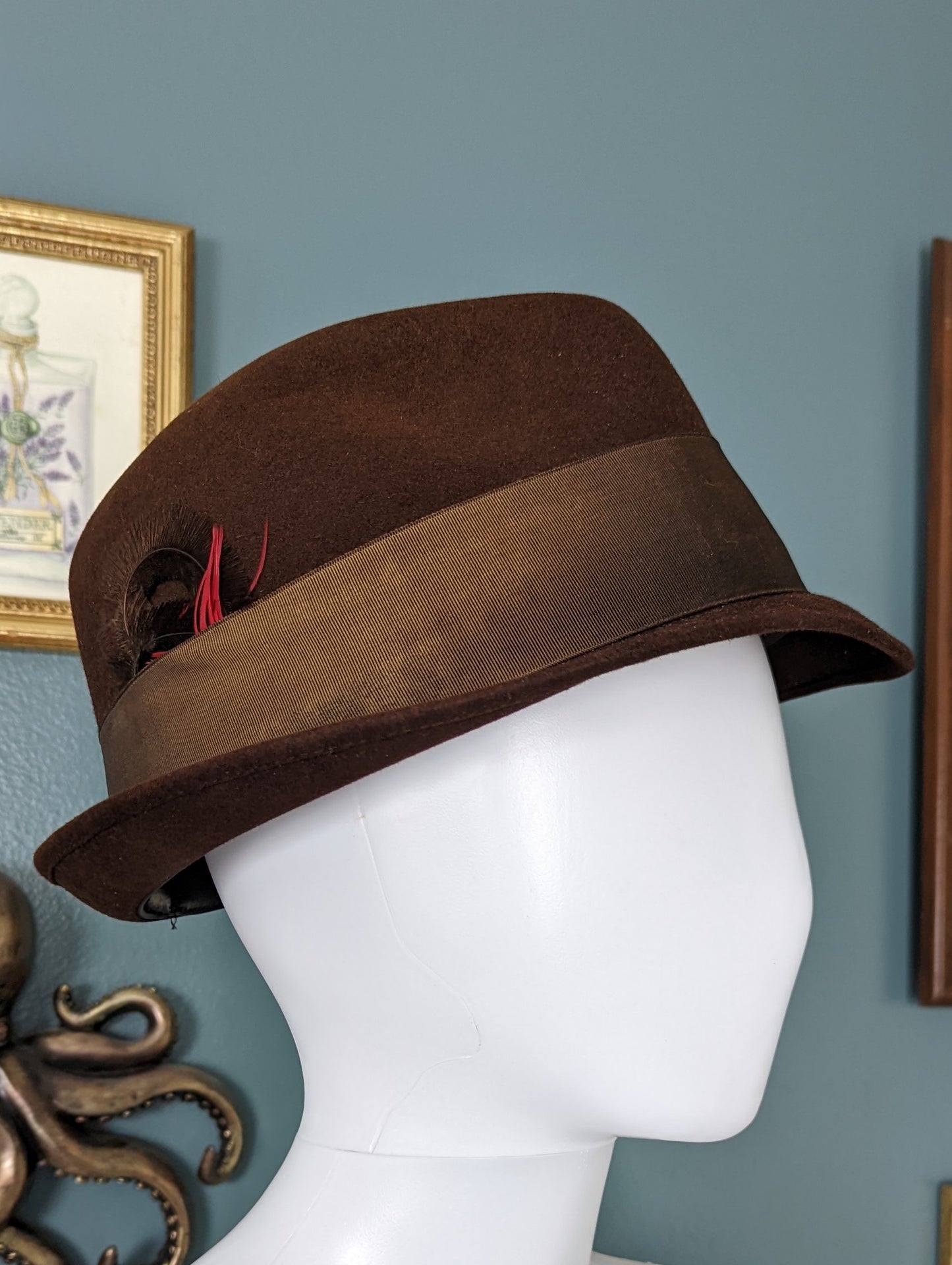 1950s Homburg Trilby Vintage Hat