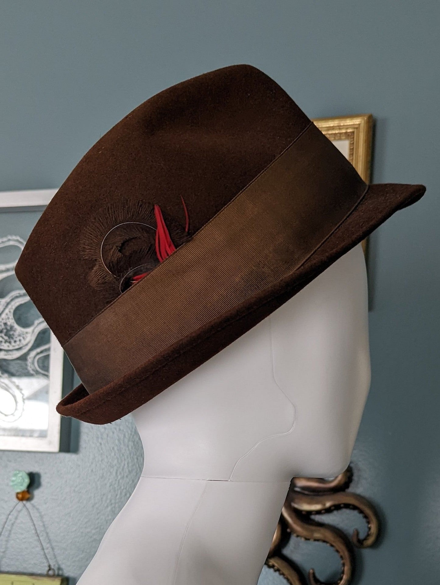 1950s Homburg Trilby Vintage Hat