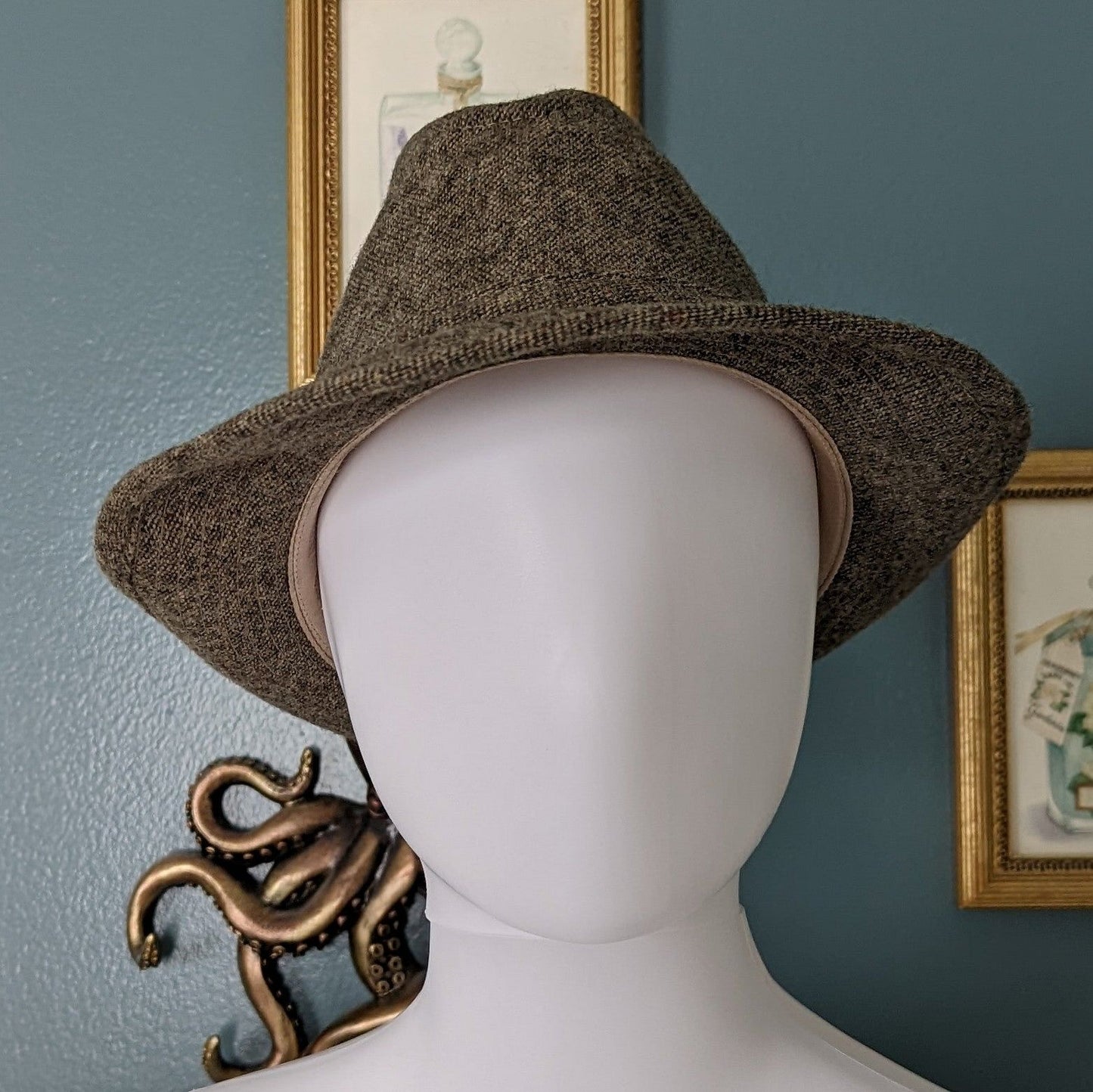 1960s Adam New York Feathered Wool Fedora