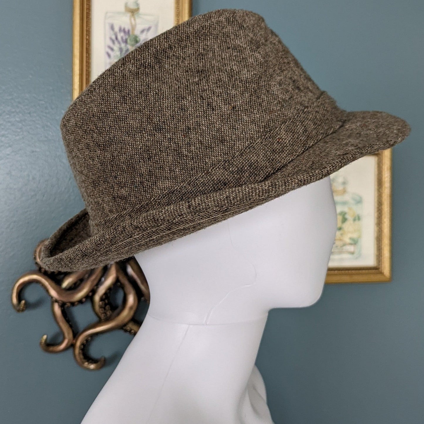 1960s Adam New York Feathered Wool Fedora