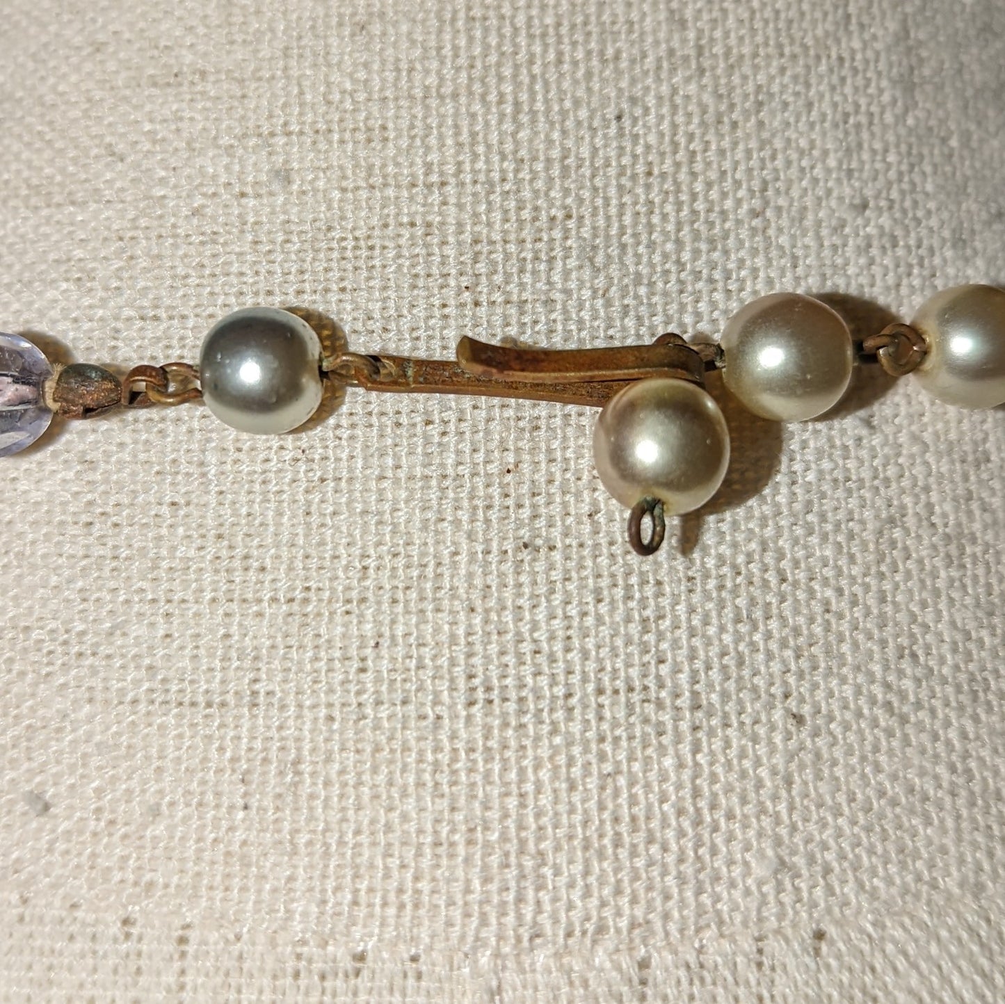 Unsigned Beauty - Cut Glass and Pearl Choker