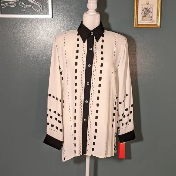 DEADSTOCK Mod Print Vintage Blouse