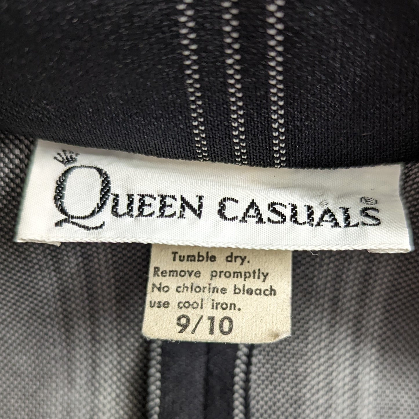 1960's Queen Casuals Pencil Striped Ulster Lapel Double Breasted Jacket